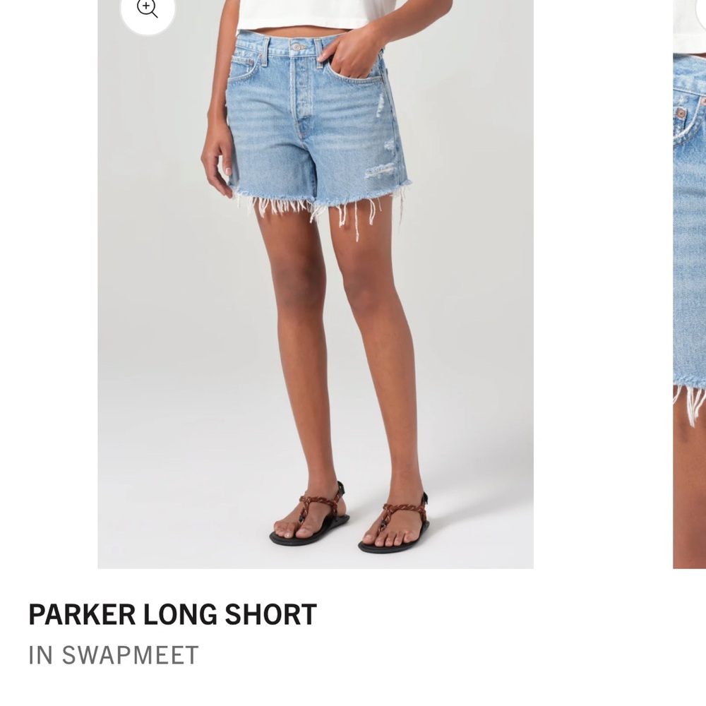 Agolde Light Blue Jean Shorts